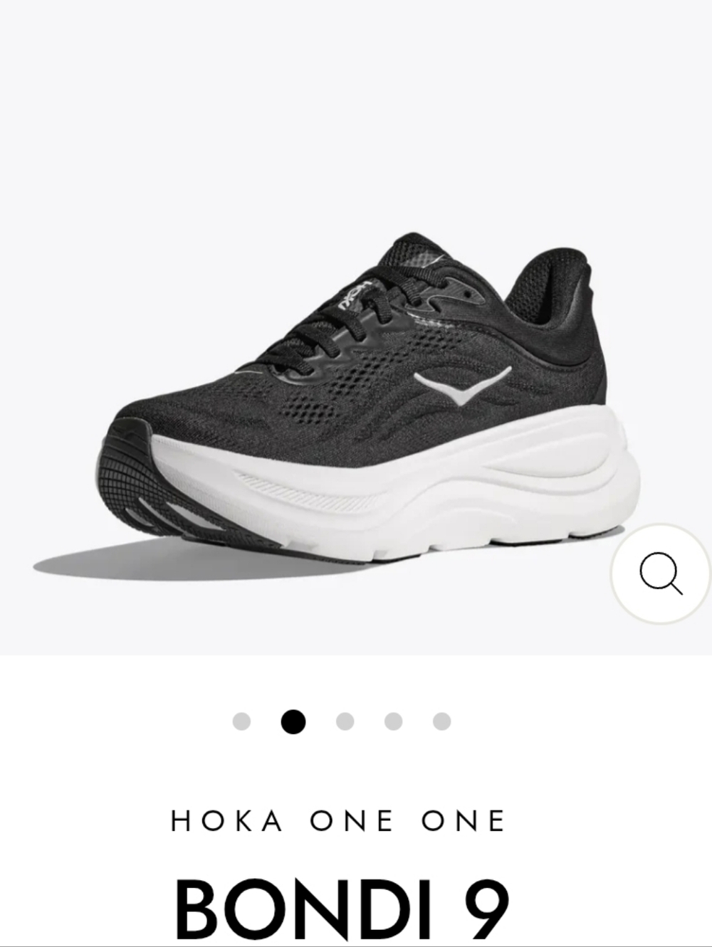 Hoka Bondi 9 Women’s 9B Black & White Runners Shoe - Picture 3 of 10